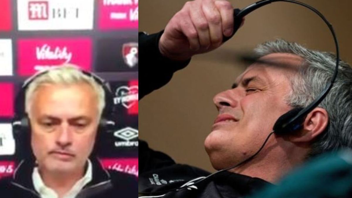 El desplante más descarado de Mourinho en la rueda de prensa virtual: "¿Me oyes? No"