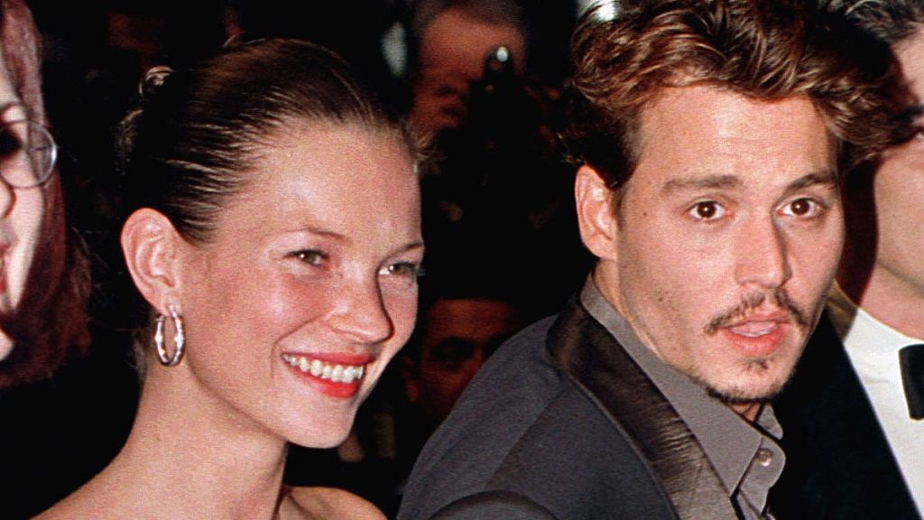 Johnny Depp, cuando era pareja de Kate Moss
