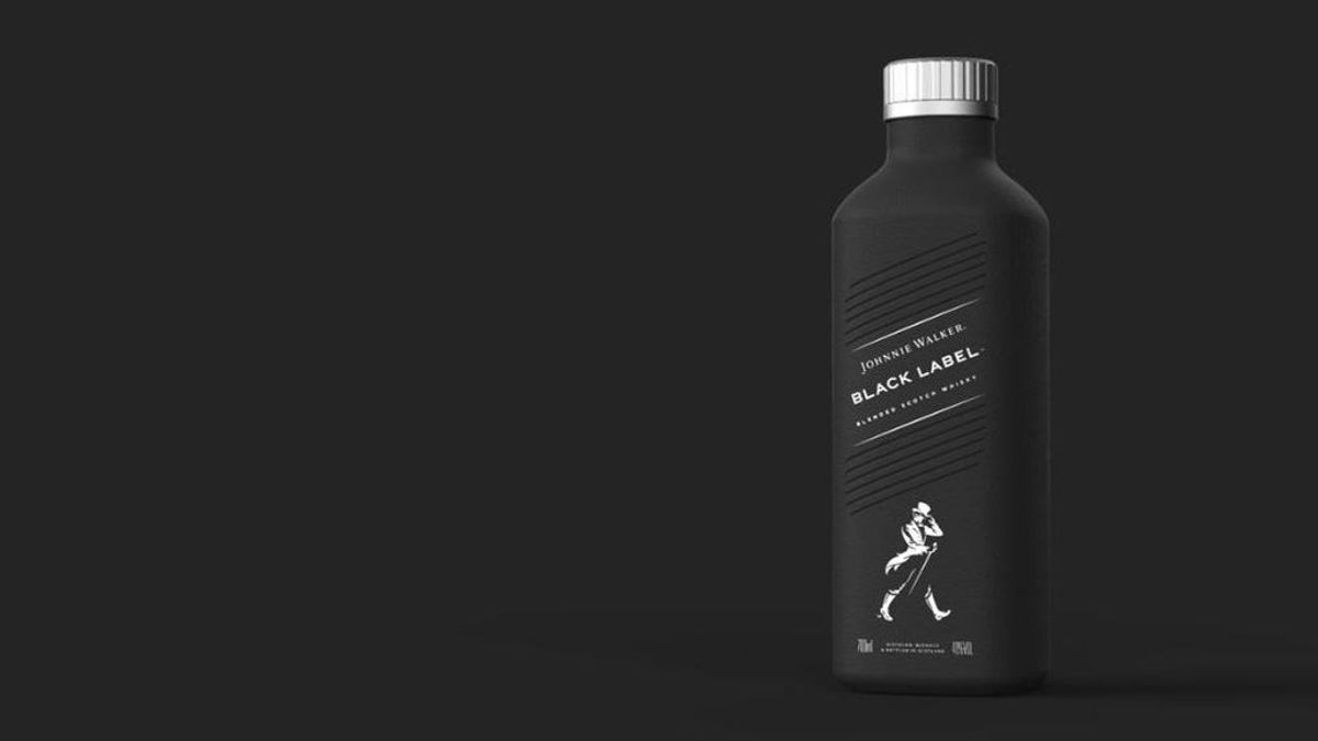 Botella de papel de Johnnie Walker Botella de papel de Johnnie Walker
