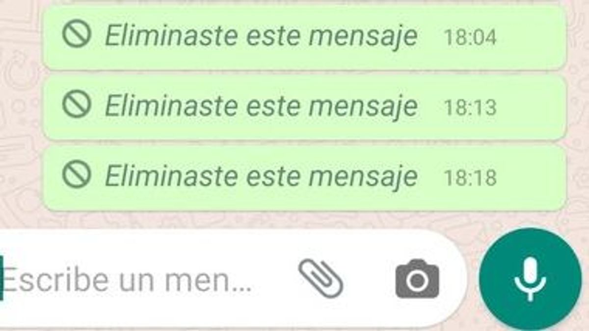 Mensajes eliminados whatsapp Mensajes eliminados whatsapp