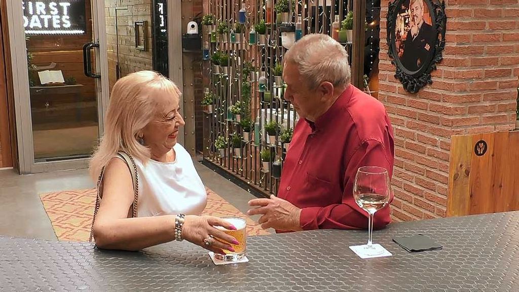 Ángel y Rosa María en 'First Dates'