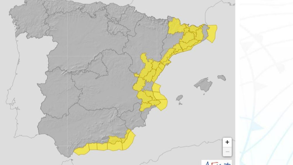 Avisos por lluvias, tormentas, viento y temporal marítimo para el martes, 24 de mayo