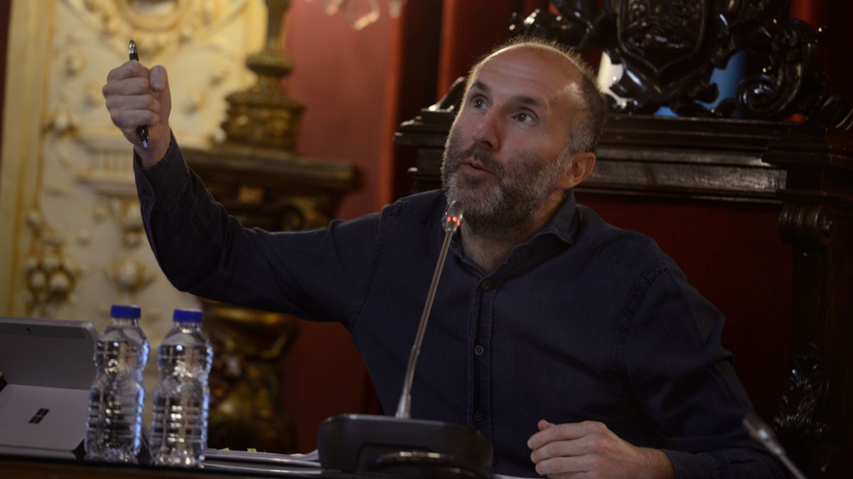 El alcalde de Ourense, Gonzalo Pérez Jácome, durante un pleno en el Concello El alcalde de Ourense, Gonzalo Pérez Jácome, durante un pleno en el Concello