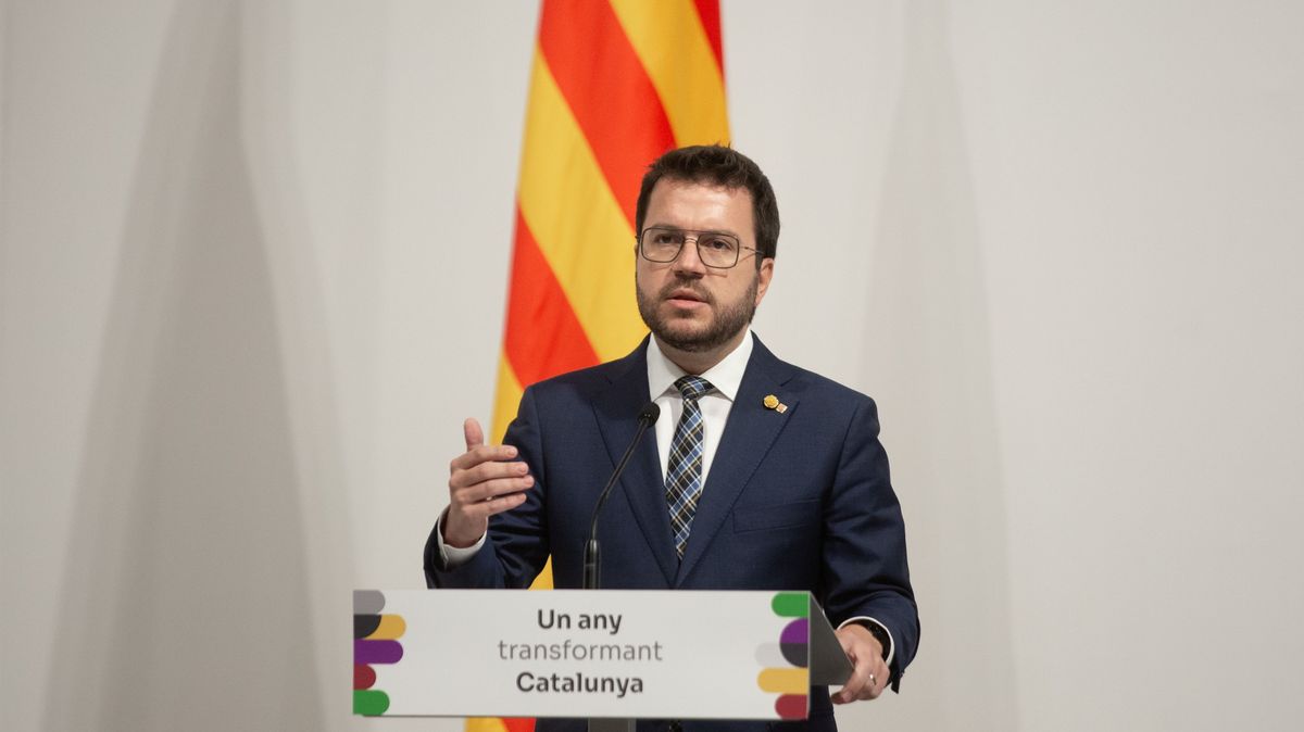 El presidente de la Generalitat, Pere Aragonès, presenta el balance del primer año del Govern