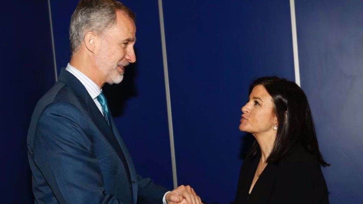 El rey con María José Pazo El rey con María José Pazo