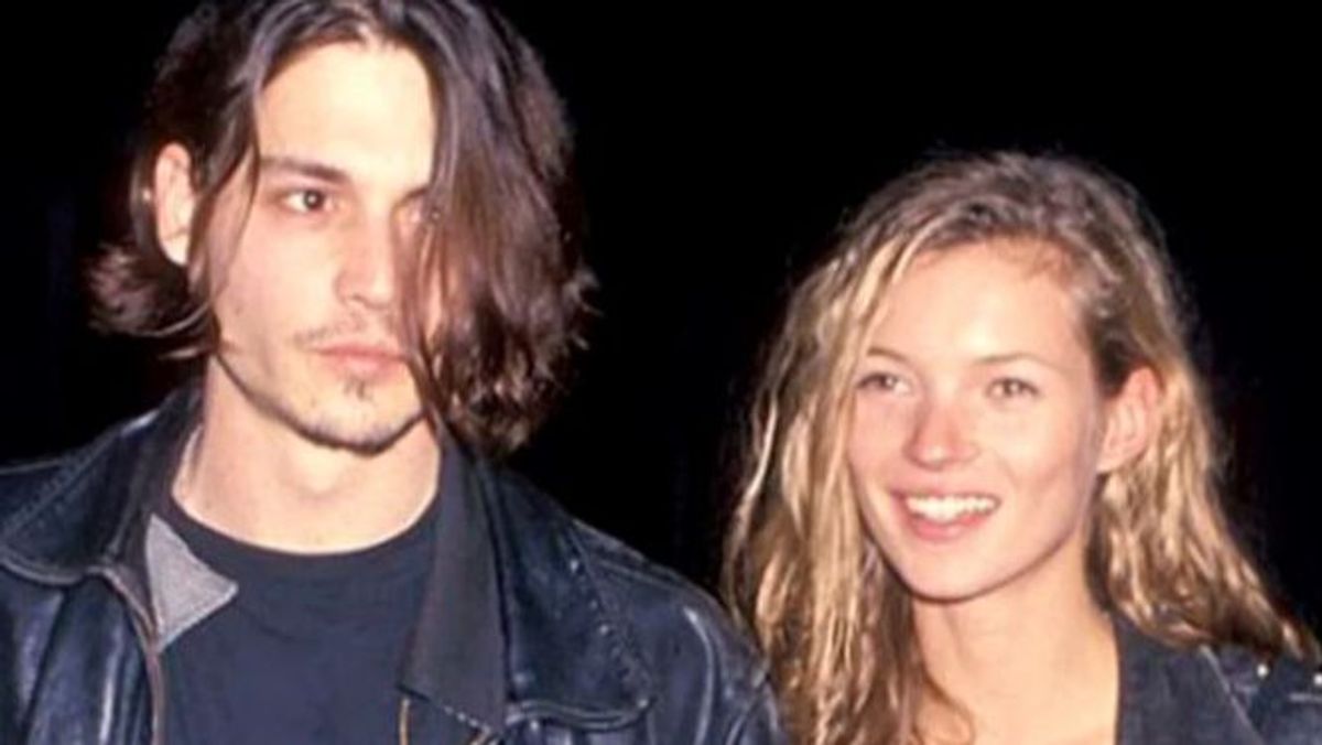 Johnny Depp y Kate Moss en una imagen de cuando salían juntos en los 90