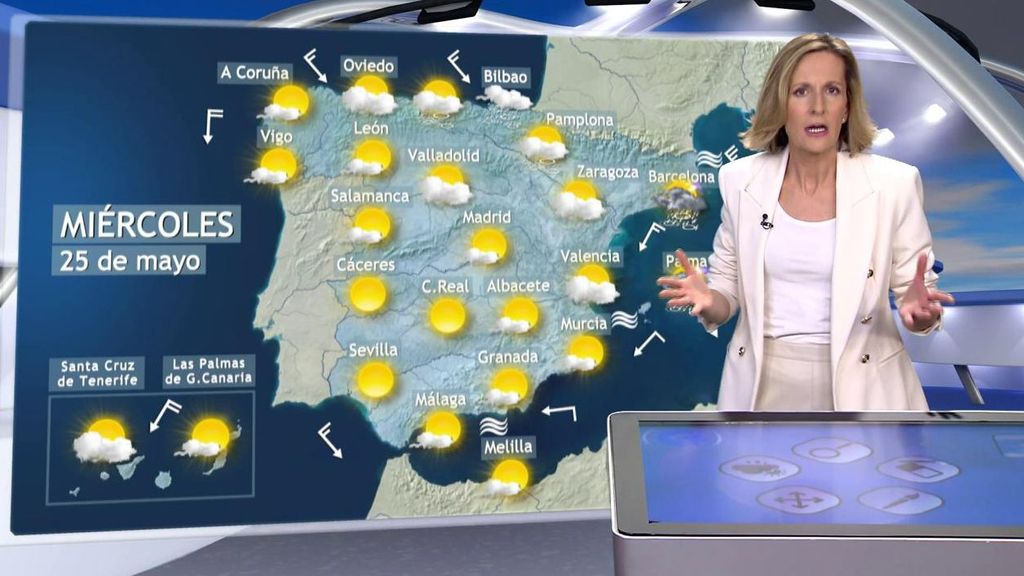 Temporal marítimo en el Mediterráneo y frío en el norte: el tiempo para el miércoles en España