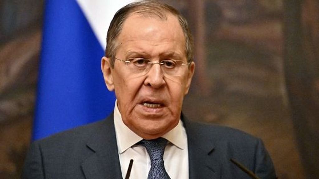 Russian Foreign Minister Sergei Lavrov attends a joint press conference with his Malian counterpart following their meeting in Moscow on May 20, 2022. (Photo by Yuri KADOBNOV / POOL / AFP) (Photo by YURI KADOBNOV/POOL/AFP via Getty Images)