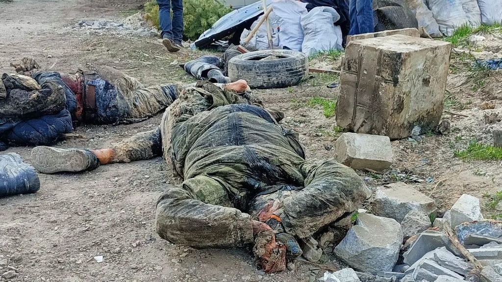 Soldados rusos presuntamente ejecutados en Járkov