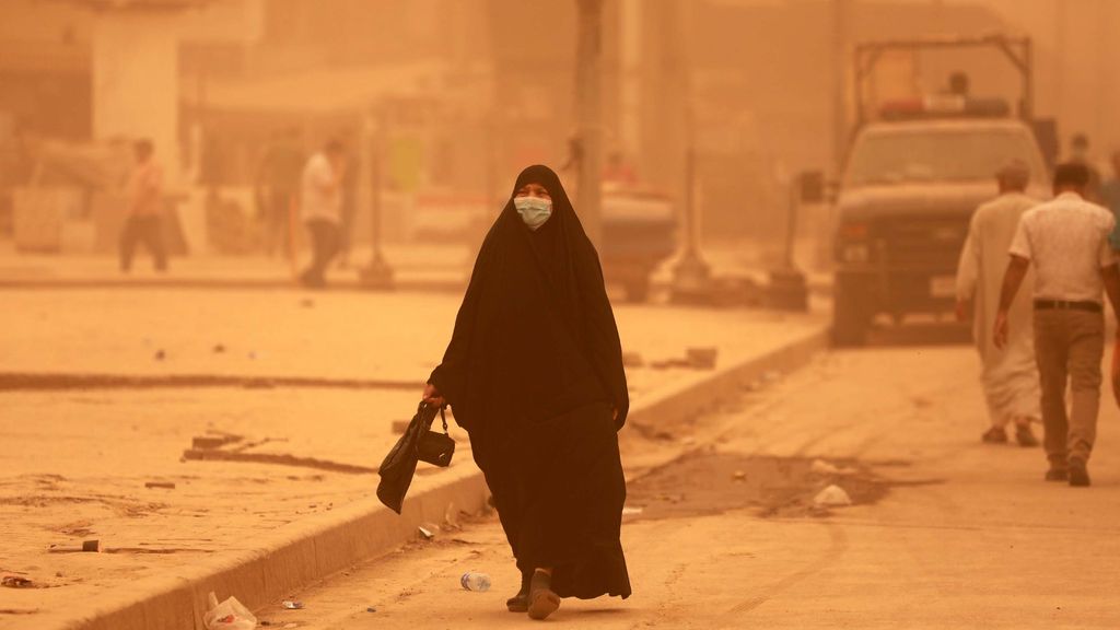 Tormenta de arena en Baghdad, Irak