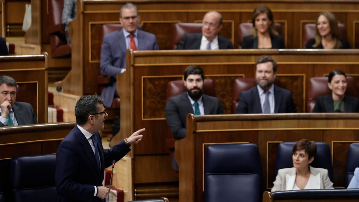 El ministro Bolaños interpela a Vox en una sesión de control muy tensa en el Congreso El ministro Bolaños interpela a Vox en una sesión de control muy tensa en el Congreso