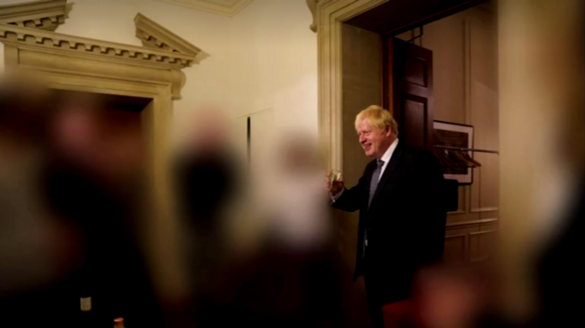 Johnson en una fiesta Downing Street Johnson en una fiesta Downing Street
