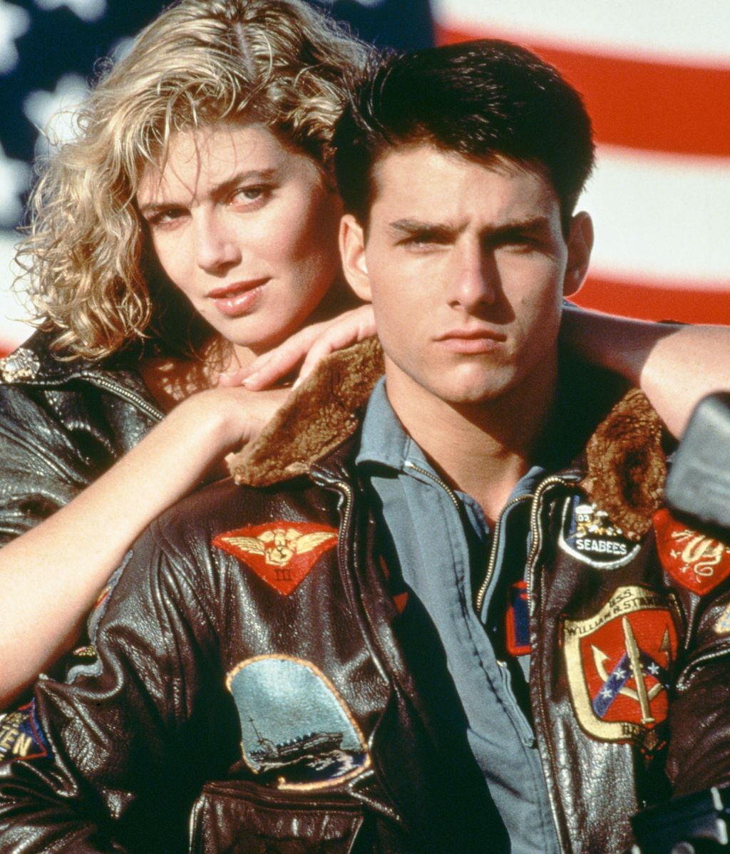 Kelly McGillis y Tom Cruise en 'Top Gun' (1986)