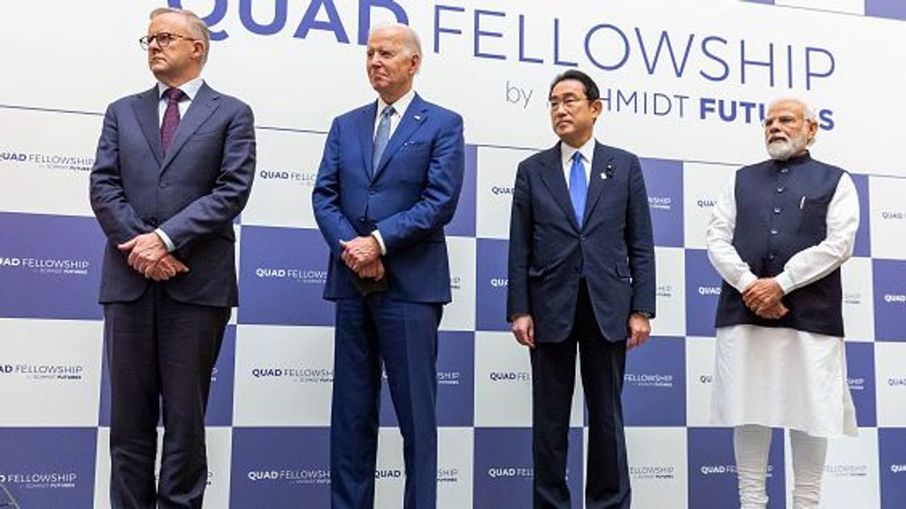 Los presidentes miembros de QUAD: Estados Unidos, Japón, India y Australia en la Cumbre celebrada en Tokio