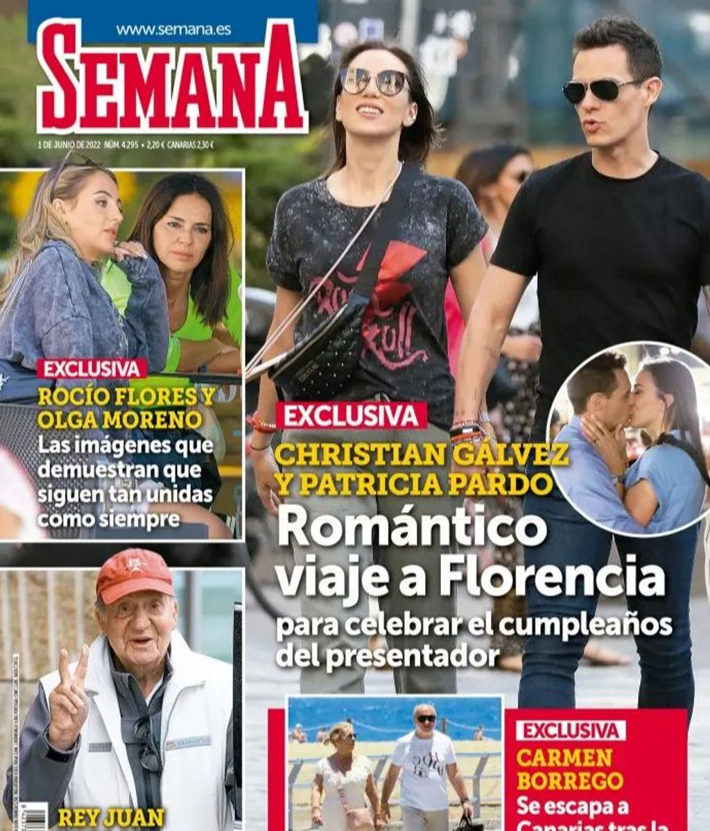 Patricia Pardo y Christian Gálvez se besan por primera vez en público