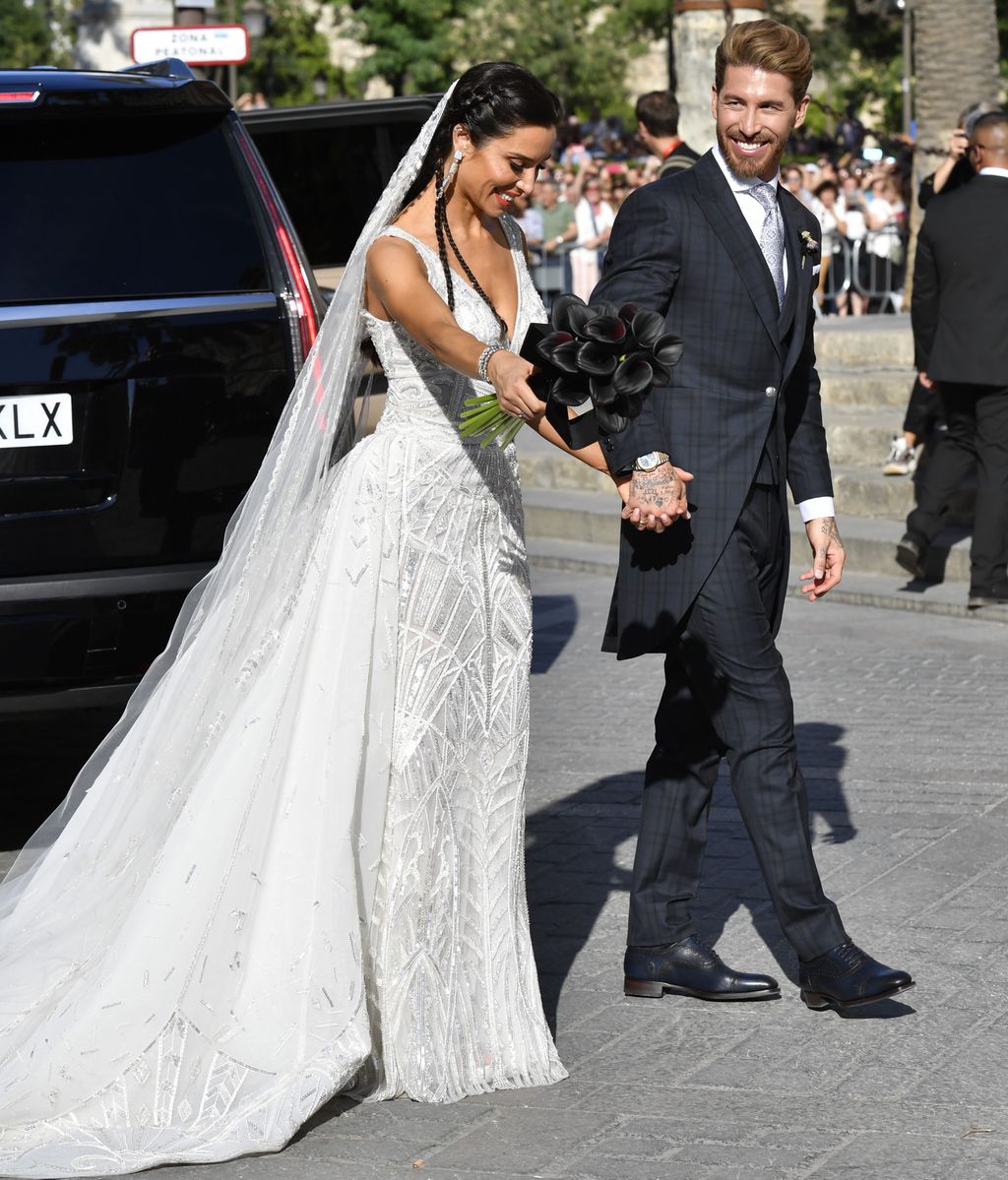 Pilar lució un espectacular vestido de Zudahir Murad.