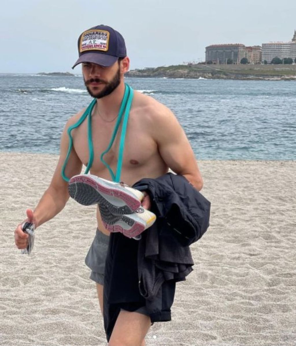 Álvaro Rico, en la playa