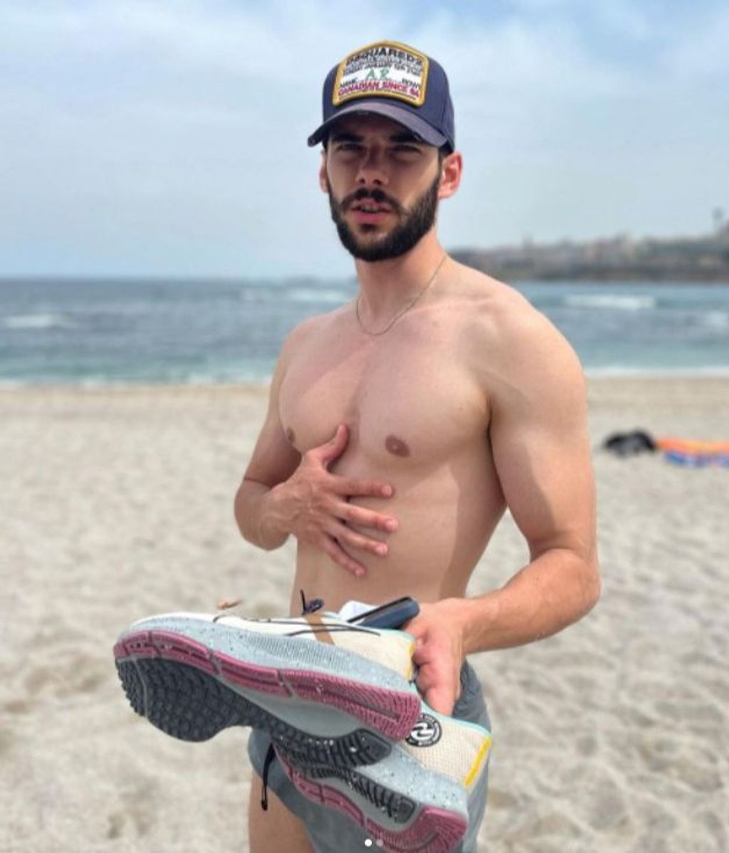 Álvaro Rico, en la playa