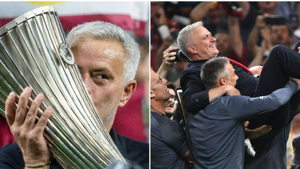 Mourinho celebra el título de Conference League