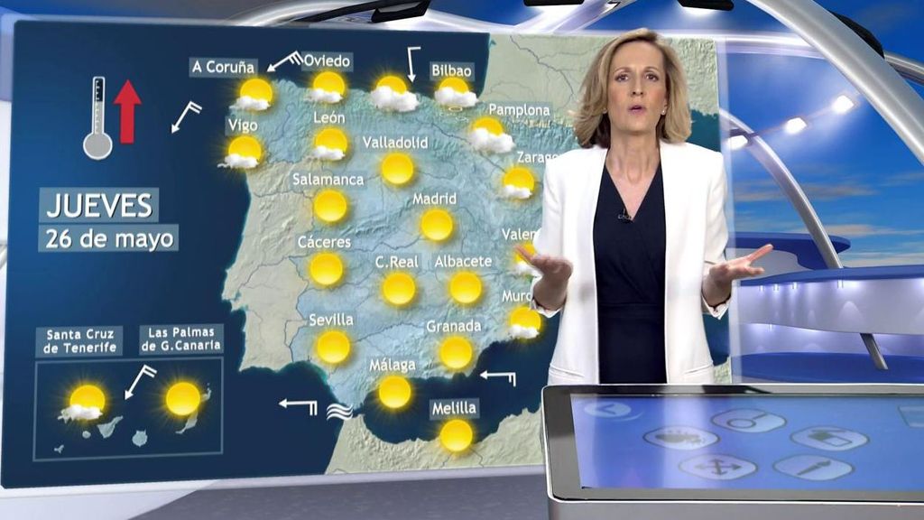 Las temperaturas subirán 10 grados de golpe en España este jueves
