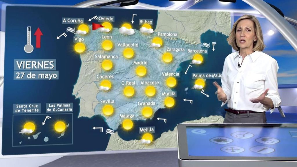 Las temperaturas serán de pleno verano el viernes: el tiempo en España para el 27 de mayo
