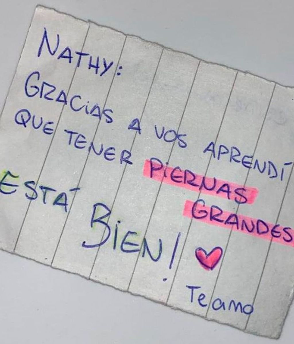 El emotivo mensaje de una fan de Nathy Peluso