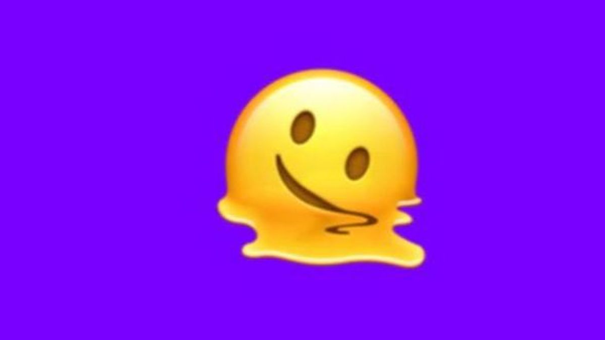 Emoji con la cara derretida