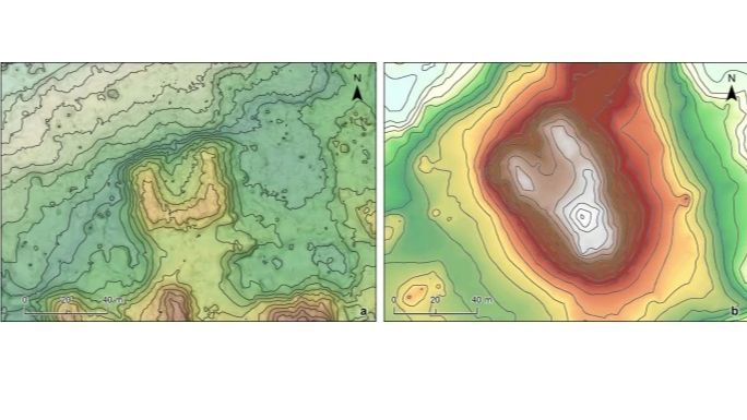 Estructuras en forma de U descubierta por la tecnología LIDAR