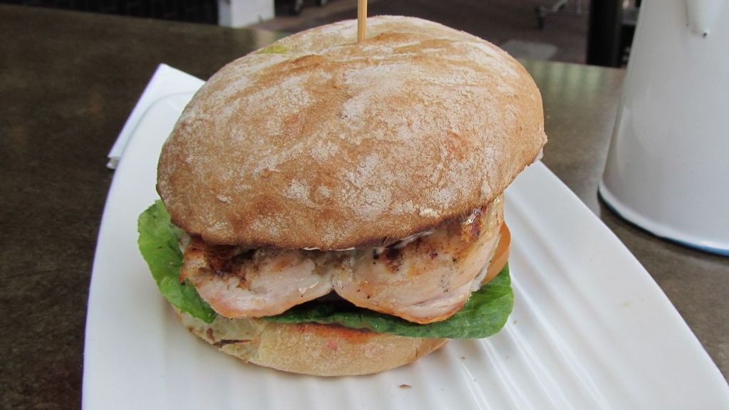 Hamburguesa de pollo.
