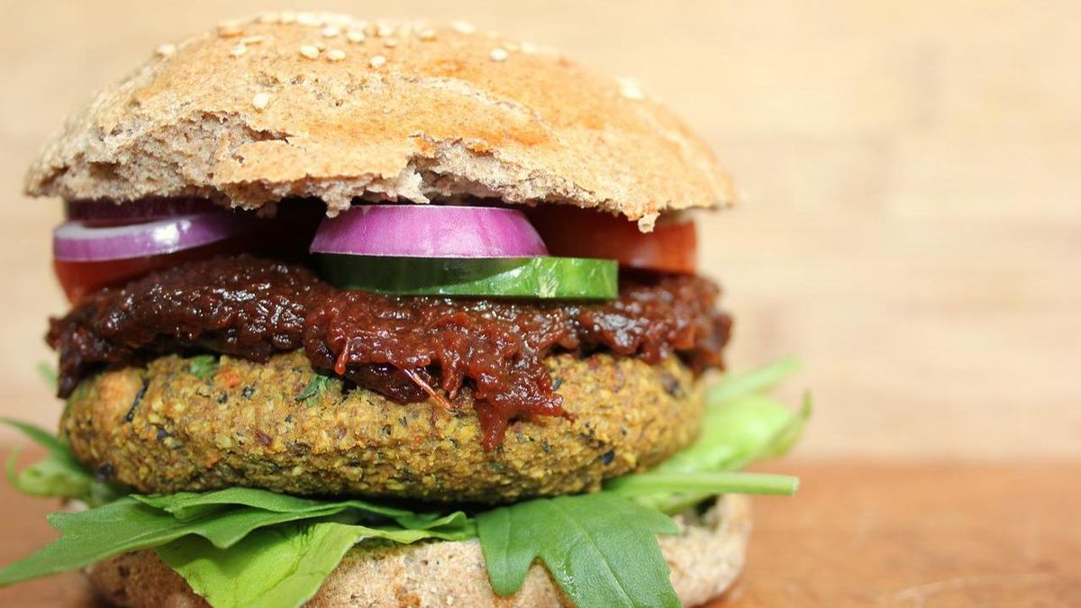 Hamburguesa de verduras. Hamburguesa de verduras.