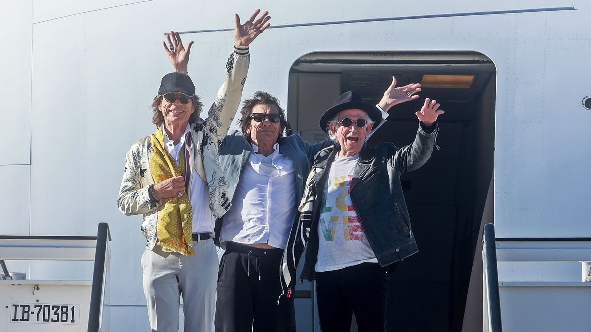 Los Rolling Stones, a su llegada a Madrid