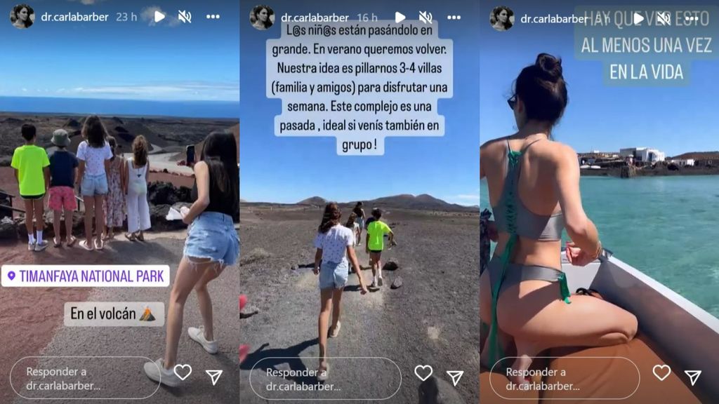 Carla Barber está disfrutando de unas vacaciones en Lanzarote