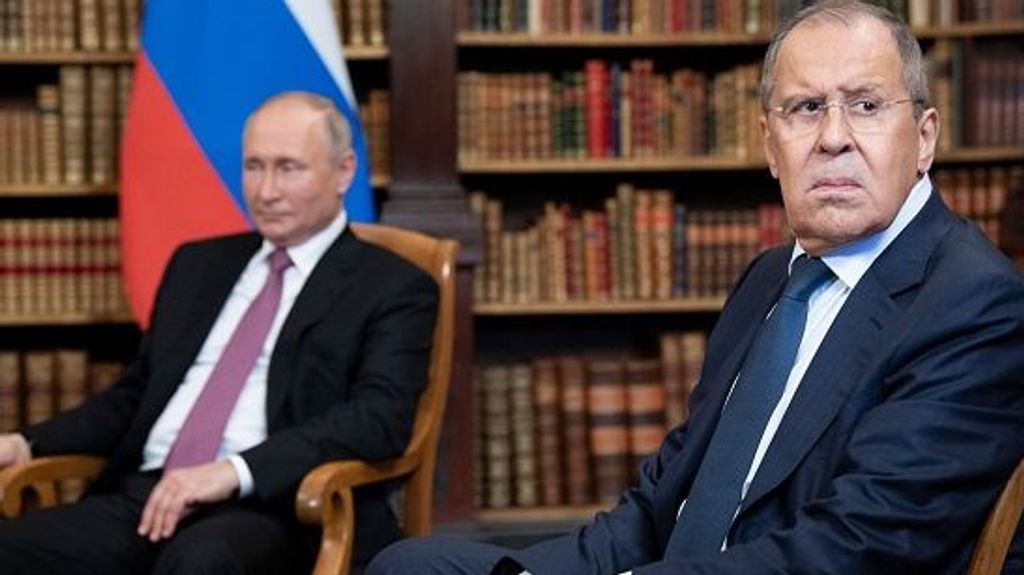 Putin junto a Lavrov, su Ministro de Asuntos Exteriores