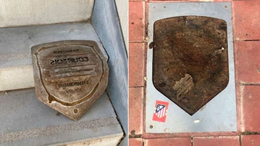 Arrancan la placa de Courtois en el Wanda