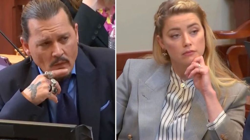 Johnny Depp y Amber Heard, en el juicio