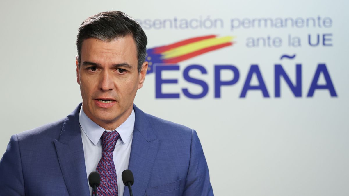 Pedro Sánchez en la rueda de prensa posterior a la reunión del Consejo Europeo