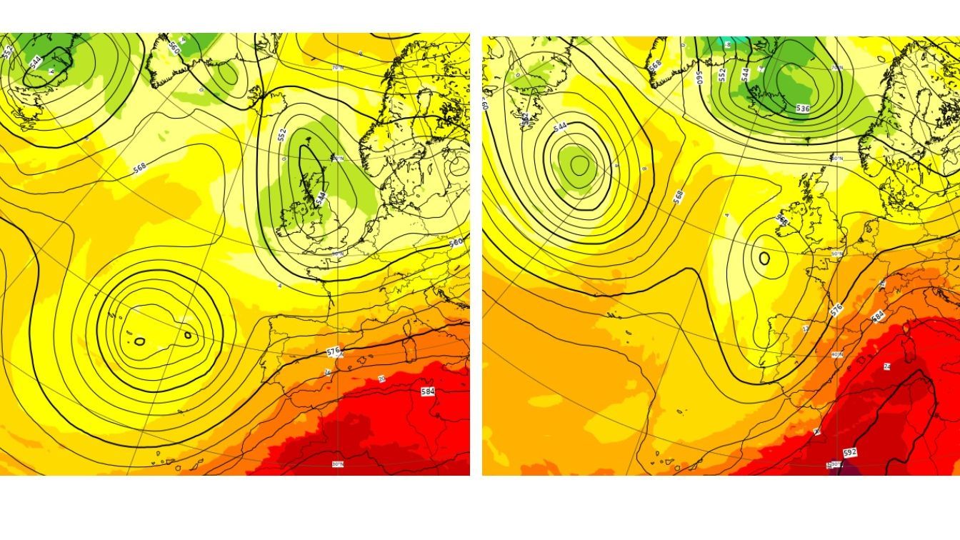 Temperatura y geopotencial a 500 hPa