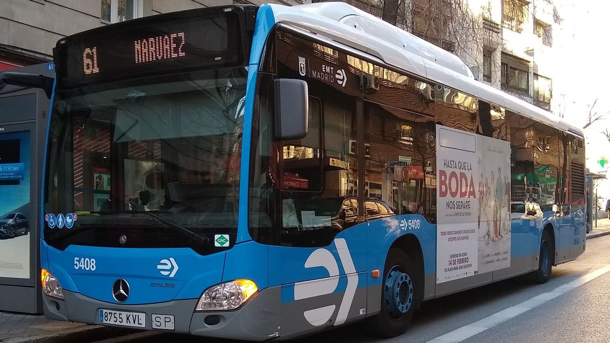Un autobús urbano de Madrid