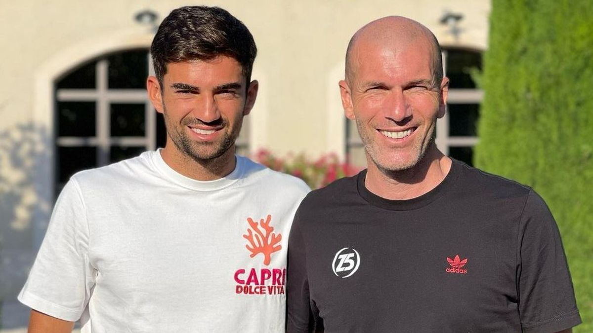 Zinedine Zidane y su hijo Enzo