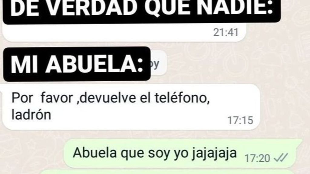 El tierno gesto de una abuela a su nieto al tratar de recupera su teléfono robado