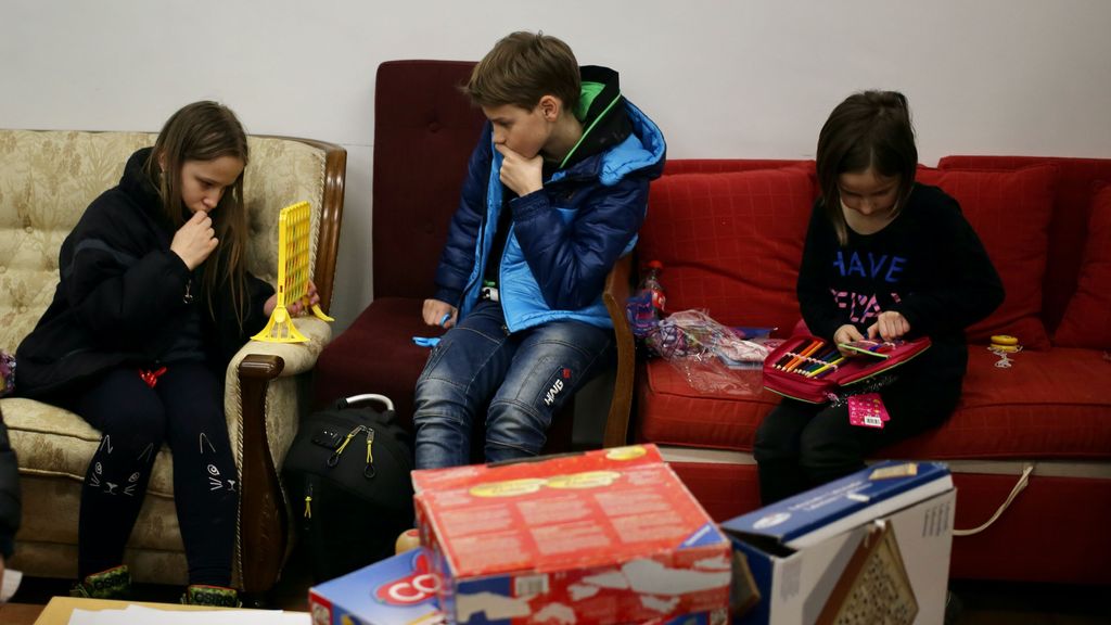 Tres menores refugiados de Ucrania en España