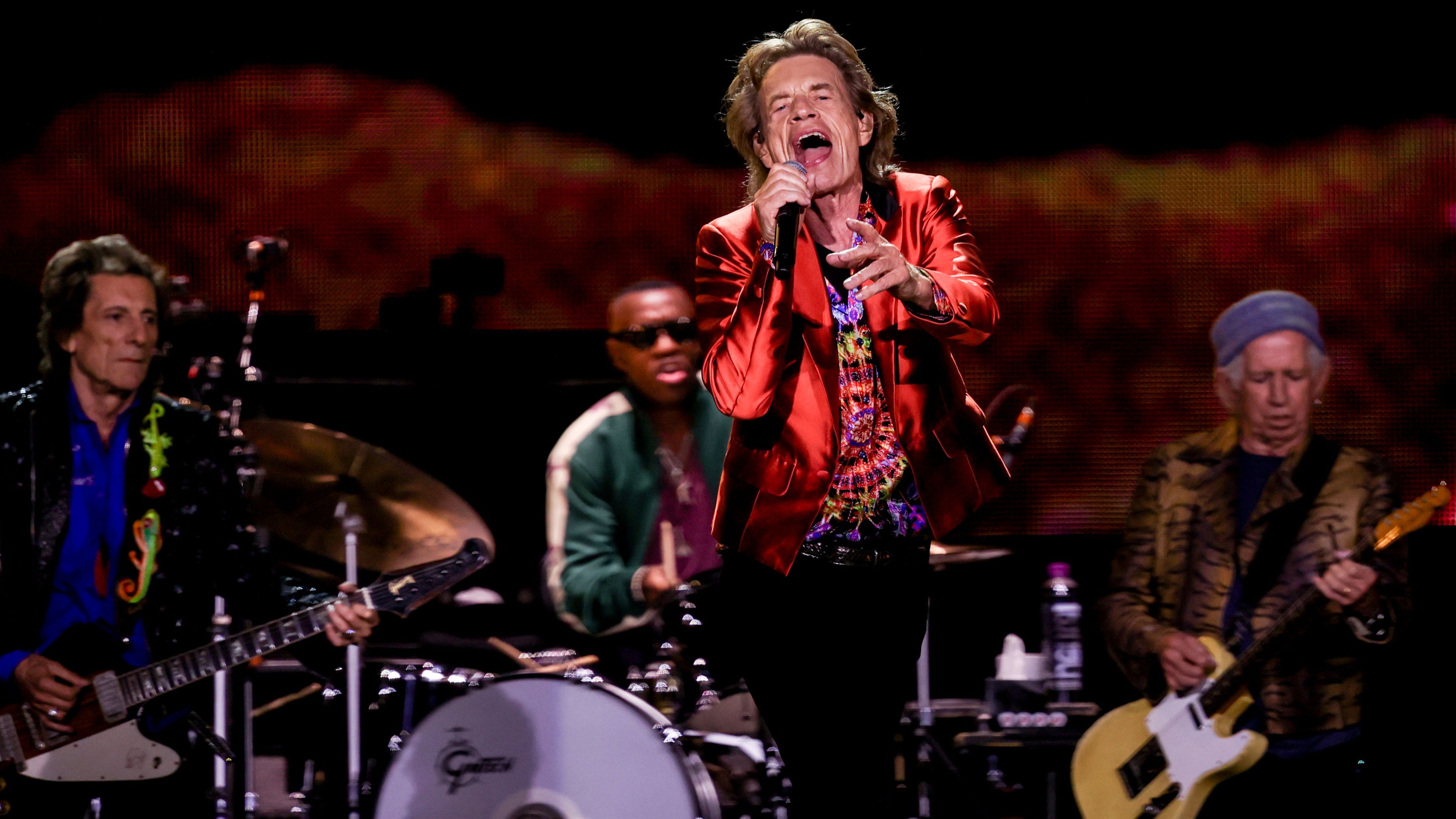 Mick Jagger durante su último concierto en España