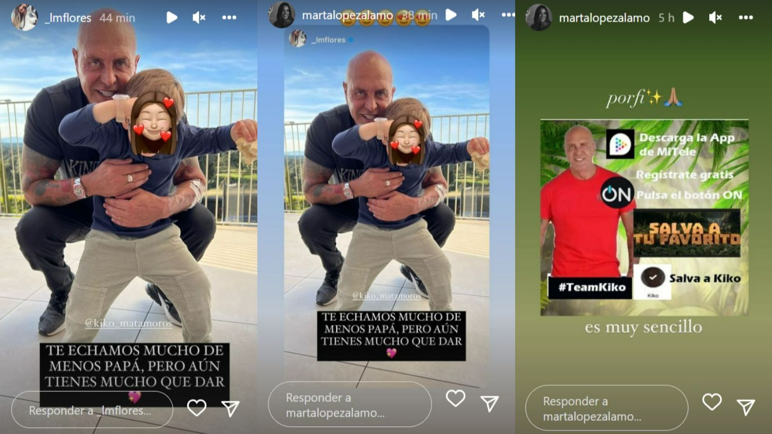 Laura Matamoros apoya públicamente a su padre