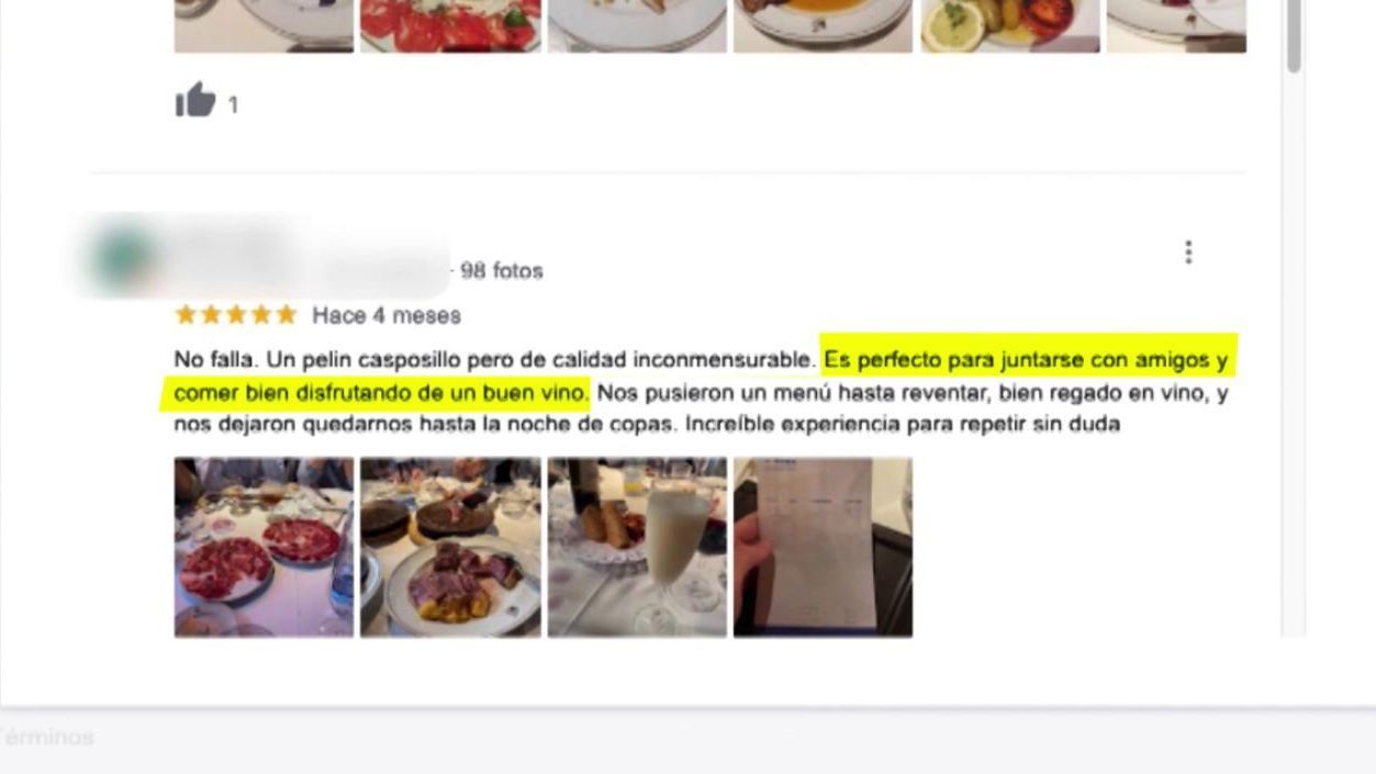 Investigación sobre reseñas falsas