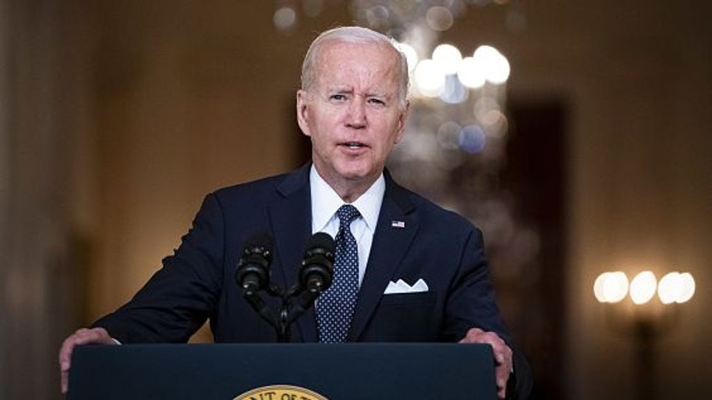 Joe Biden durante la comparecencia para pedir la prohibición de la venta de armas de asalto
