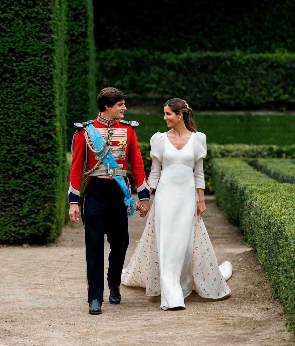 Los novios se dieron el 'sí, quiero' en un espectacular enlace en el Palacio de Liria.