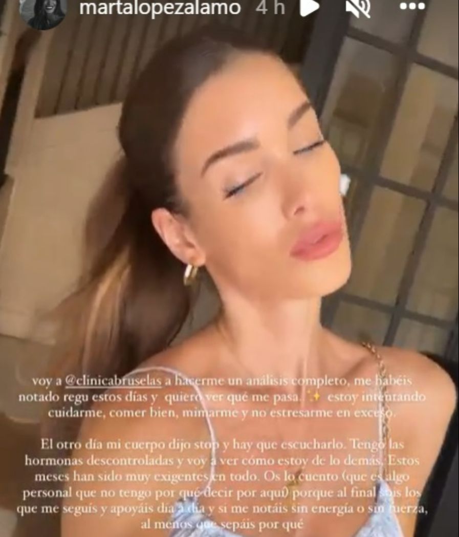 Marta López Álamo habla de su estado de salud
