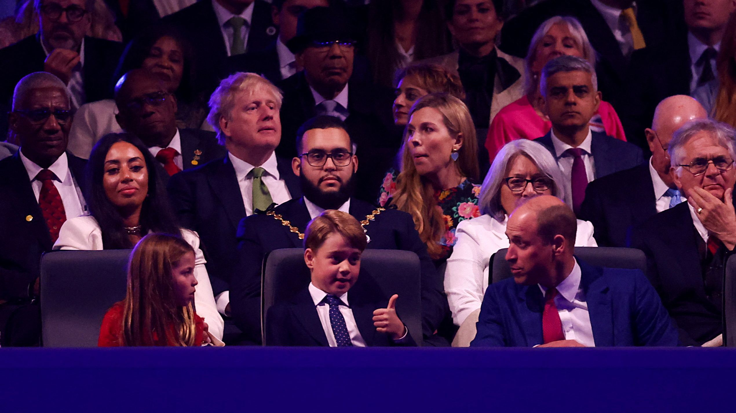George y Charlotte de Cambridge acaparan todas las miradas en el concierto en homenaje a Isabel II