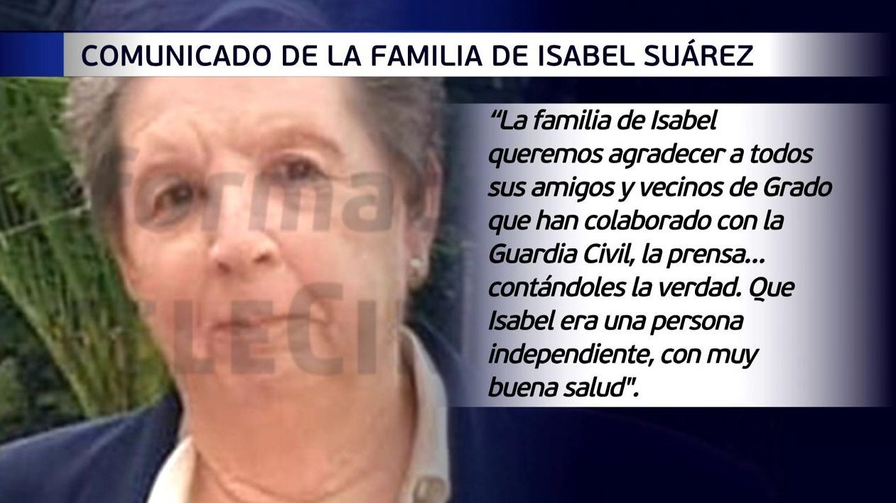 El mensaje de la familia de María Isabel Suárez: "Que ningún mayor indefenso pase por lo mismo"