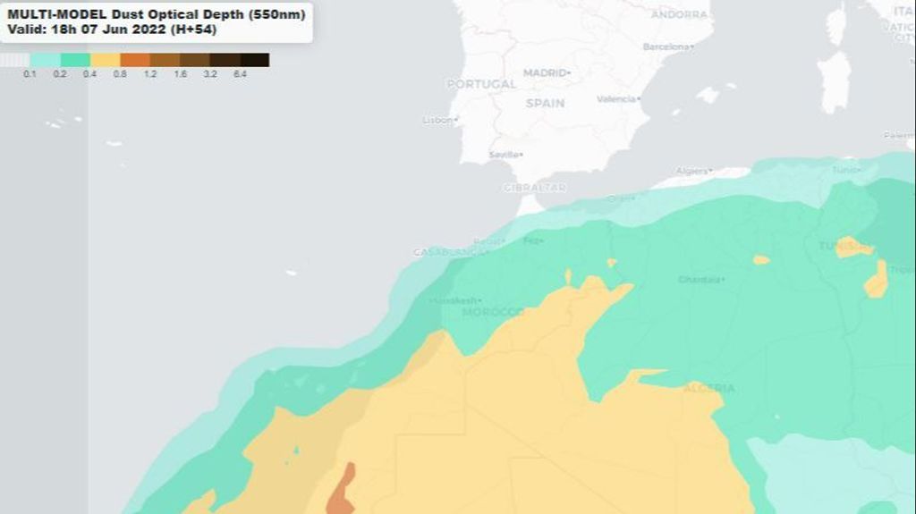 Una masa de polvo sahariano afectará a Canarias y Melilla